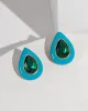 Green Teardrop Enamel Stud Earrings sold by Collete Hayman