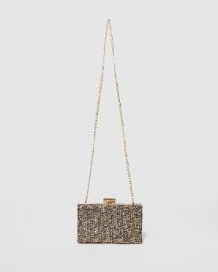 Gold Sally Hardcase Clutch Bag sold by Collete Hayman