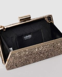 Gold Sally Hardcase Clutch Bag sold by Collete Hayman