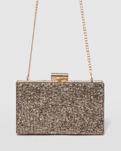 Gold Sally Hardcase Clutch Bag sold by Collete Hayman