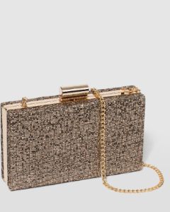 Gold Sally Hardcase Clutch Bag sold by Collete Hayman