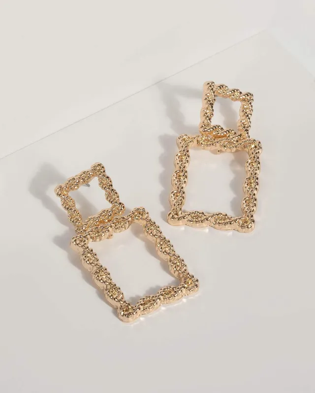 Gold Rope Drop Earrings sold by Collete Hayman