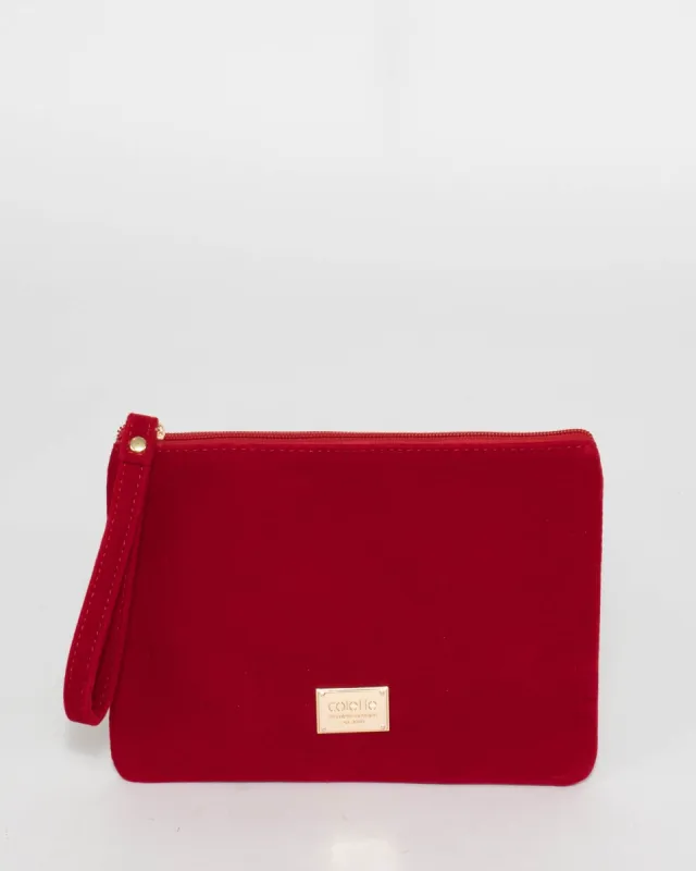 Red Velvet Poppy Wristlet Purse sold by Collete Hayman