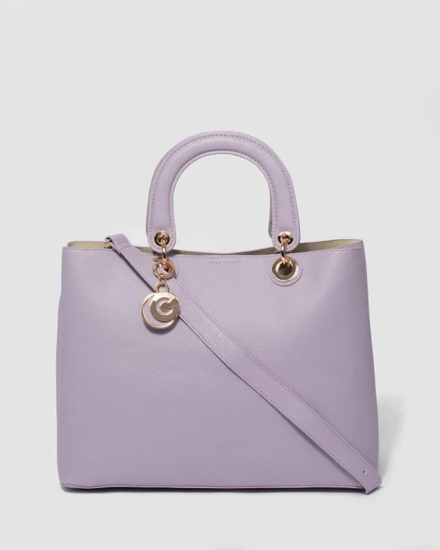 Purple Tori Logo Large Tote Bag sold by Collete Hayman