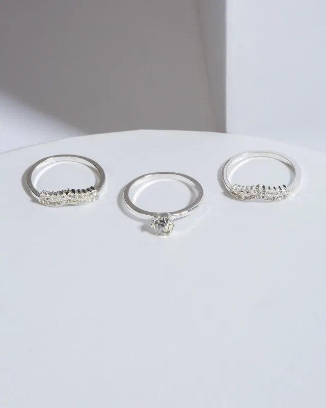 Silver V Crystal Ring Pack sold by Collete Hayman