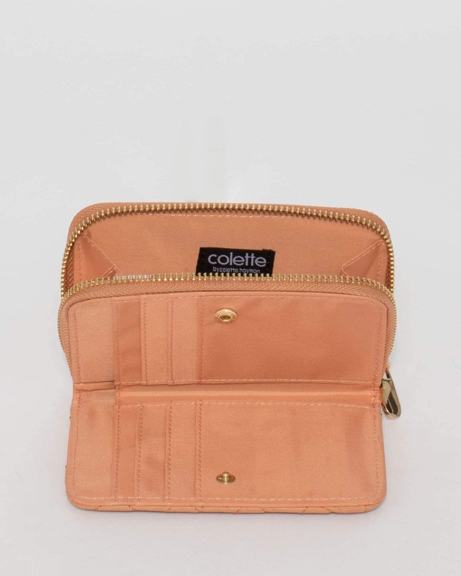 Caramel Tiana Quilt Wallet sold by Collete Hayman product image thumbnail 5