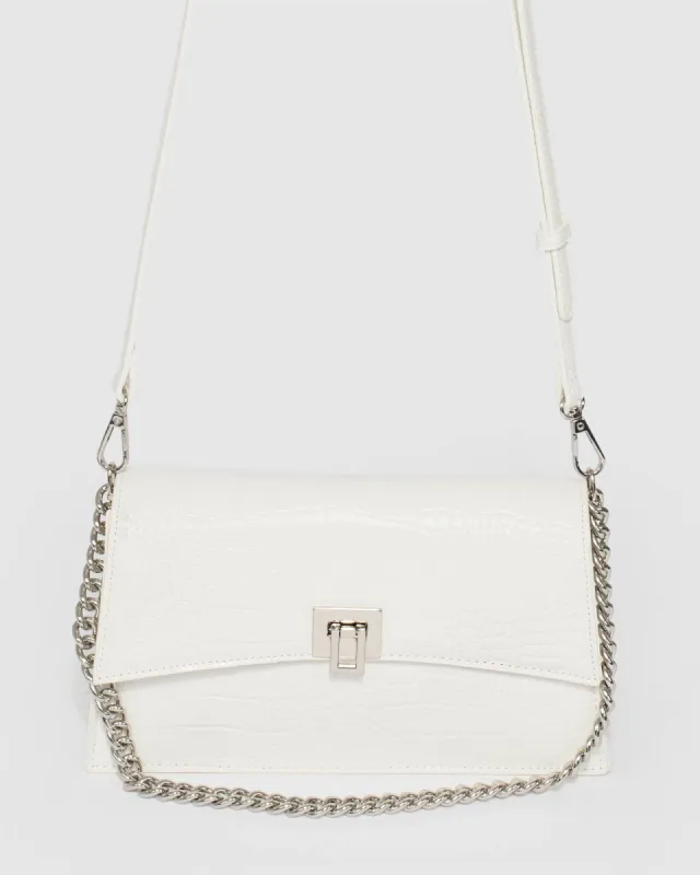 Alana Lock White Shoulder Bag sold by Collete Hayman