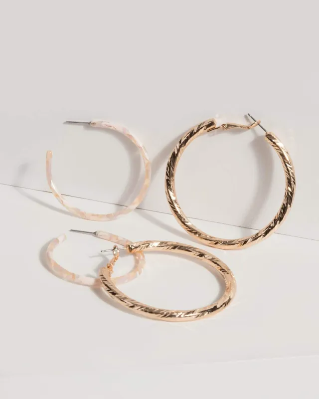 Gold Detail Hoop Earrings sold by Collete Hayman