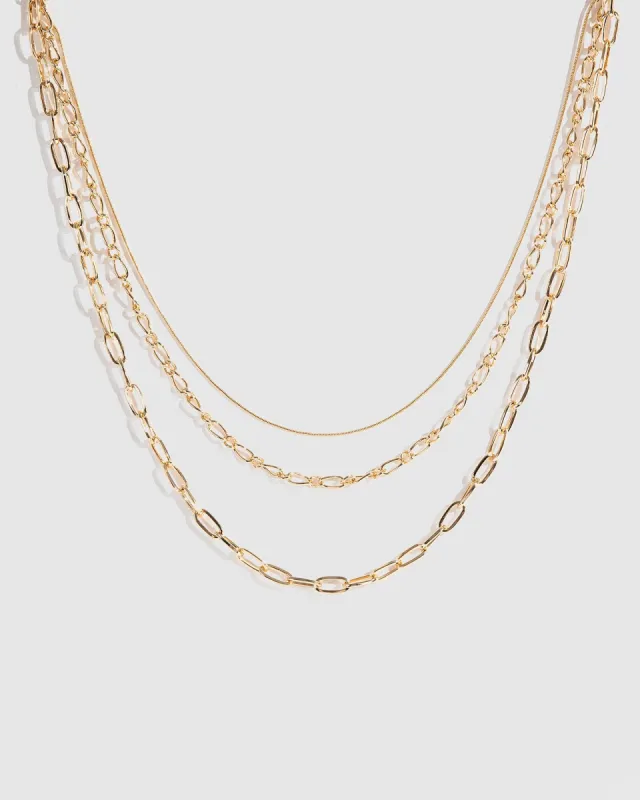 Gold Chunky Chain Stacking Necklace Pack sold by Collete Hayman