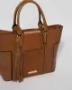 Tan Sally Tassel Tote Bag sold by Collete Hayman