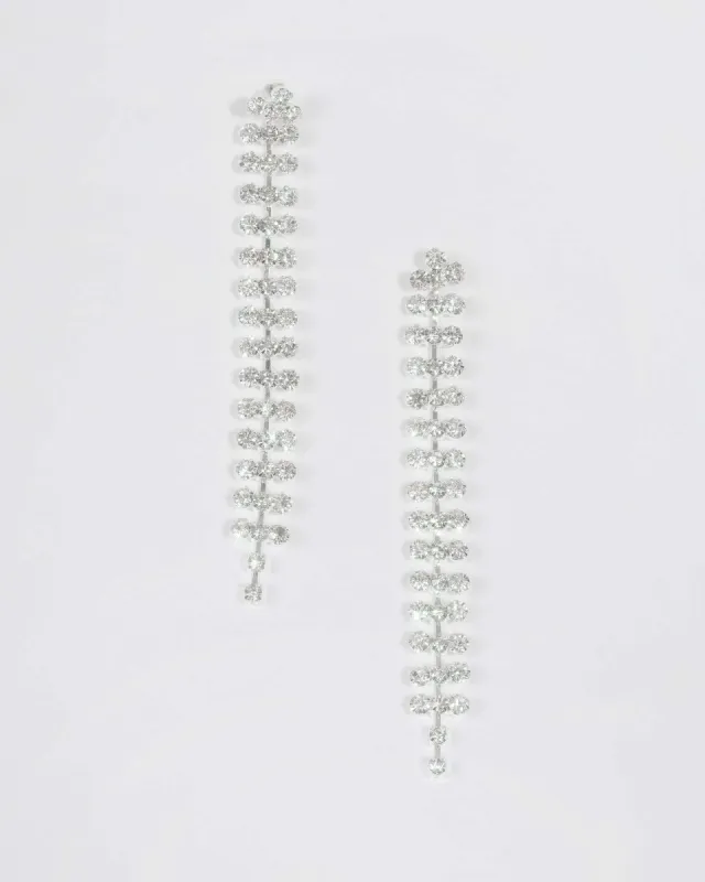 Silver Multi Crystal Drop Earrings sold by Collete Hayman