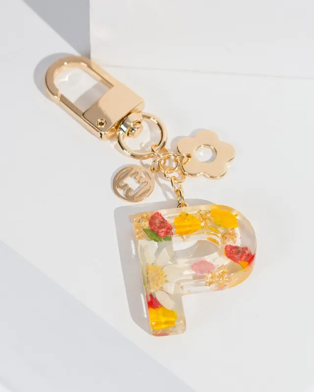 P - Initial Bag Charm Flower sold by Collete Hayman