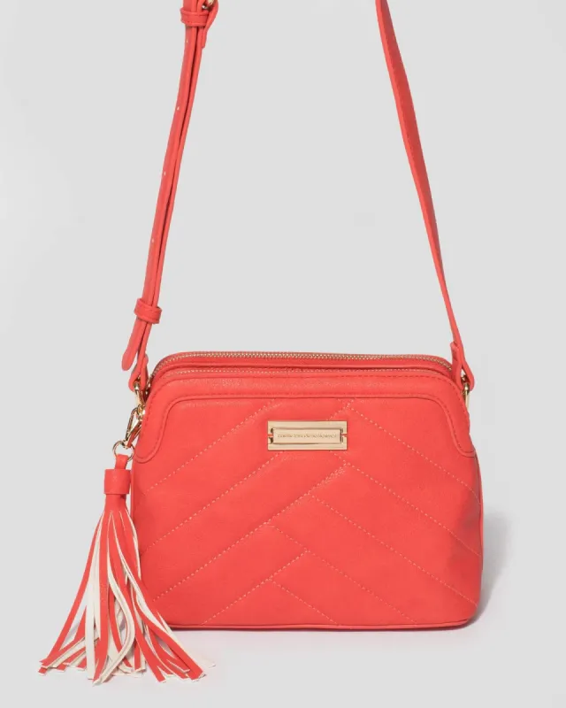 Orange Panel Crossbody Bag sold by Collete Hayman