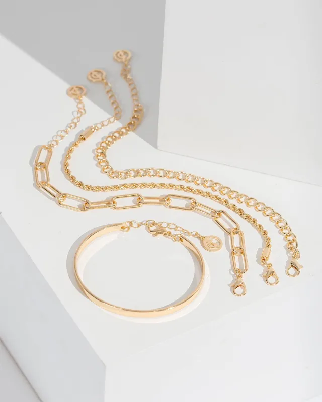 Gold Mixed Bracelet Pack sold by Collete Hayman