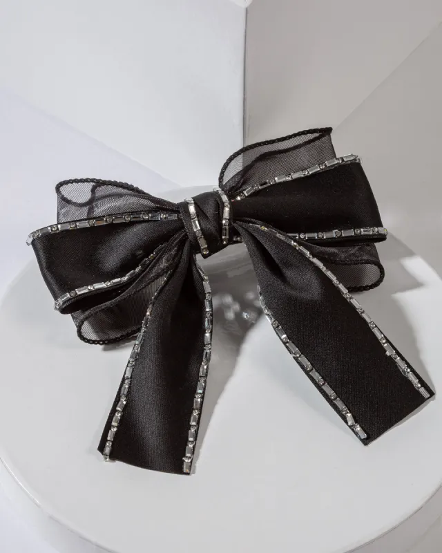 Black Crystal Outline Hair Bow sold by Collete Hayman