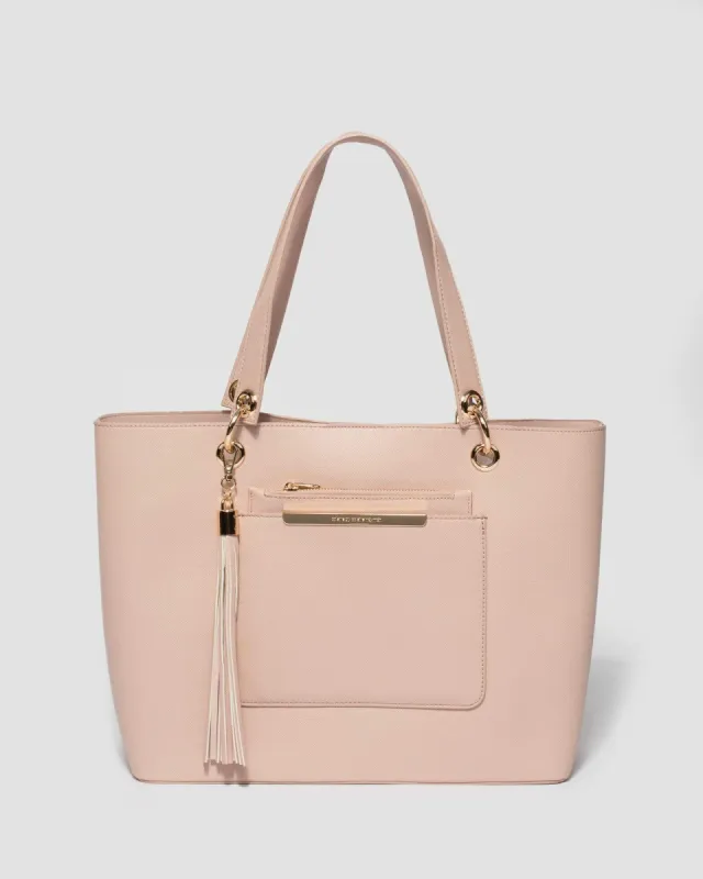 Pink Tia Basic Tote Bag sold by Collete Hayman