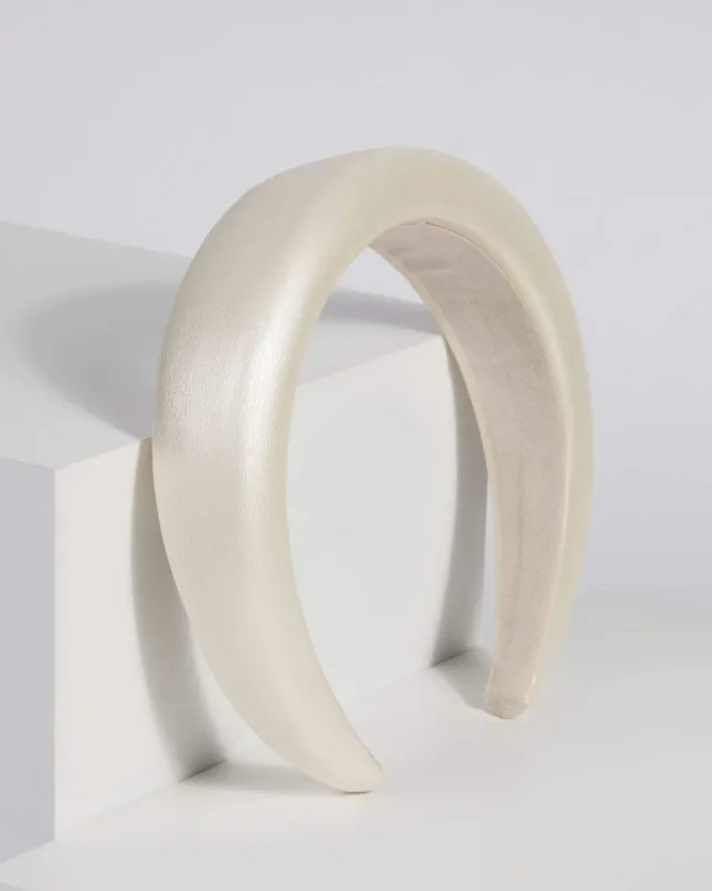 White Padded Headband sold by Collete Hayman
