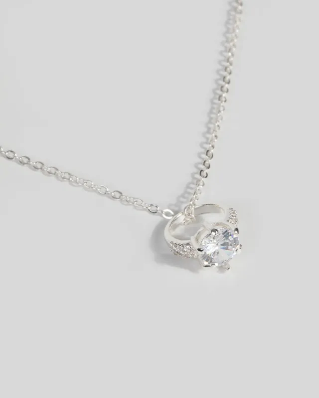 Cubic Zirconia Engagement Necklace sold by Collete Hayman