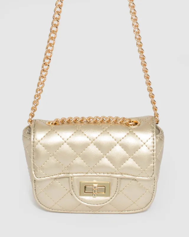 Gold Kids Bella Star Stud Kids Mini Bag sold by Collete Hayman