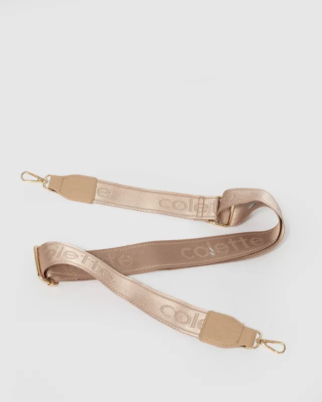 Nude Colette Branded Webbing Strap sold by Collete Hayman