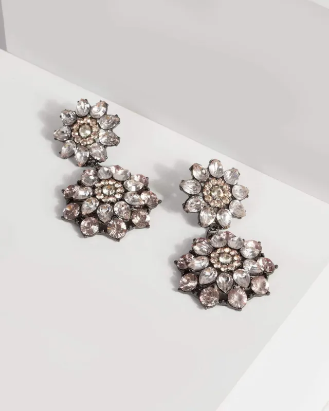 Crystal Flower Drop Earrings sold by Collete Hayman