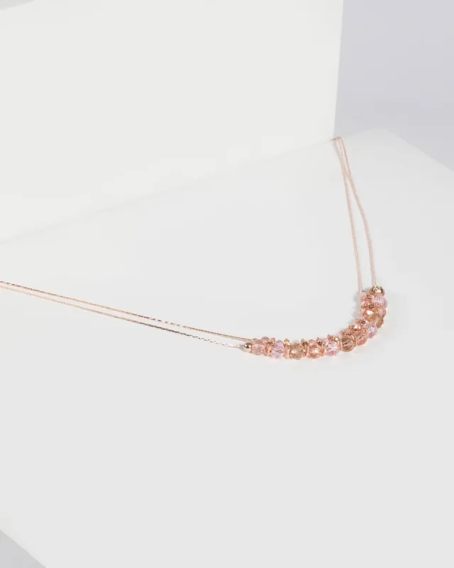 Pink Beaded Row Fine Necklace sold by Collete Hayman