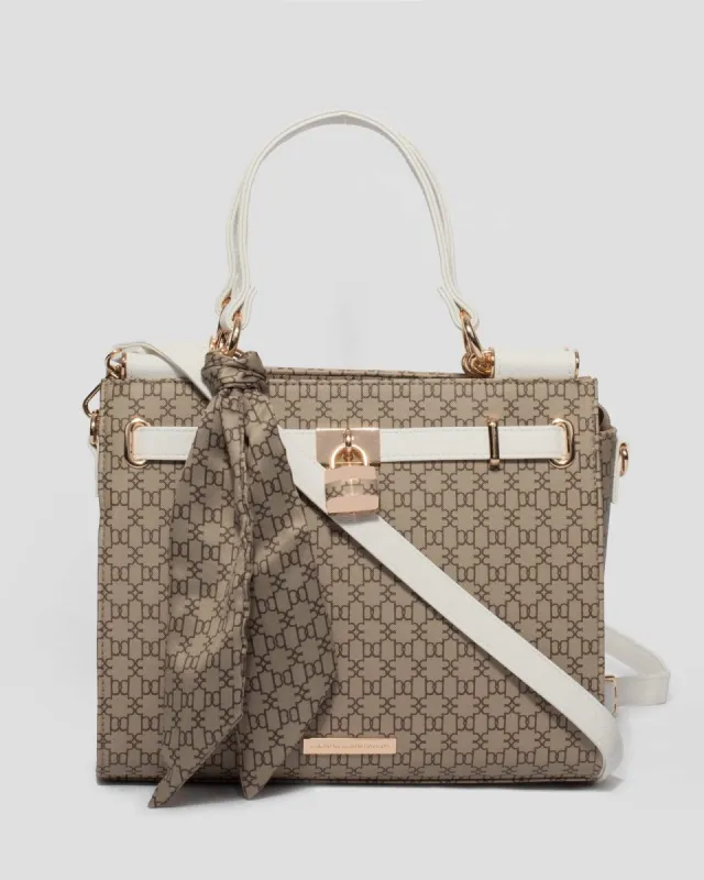 Monogram Stephanie Square Scarf Tote Bag sold by Collete Hayman