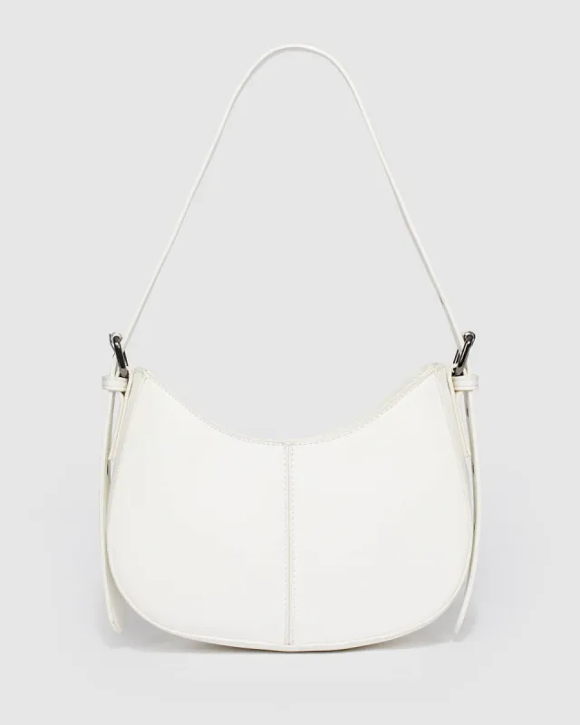 White Dune Eyelet Shoulder Bag sold by Collete Hayman