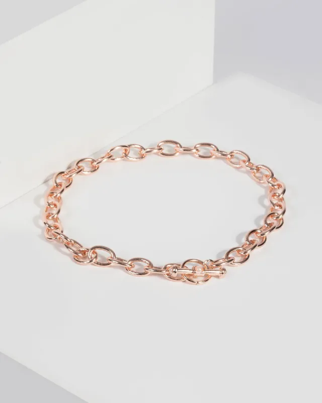 Rose Gold Chain Pearl Detail Necklace sold by Collete Hayman