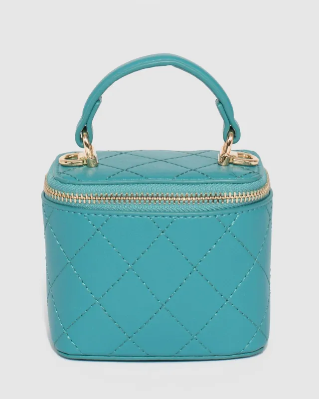 Teal Katja Quilt Mini Bag sold by Collete Hayman