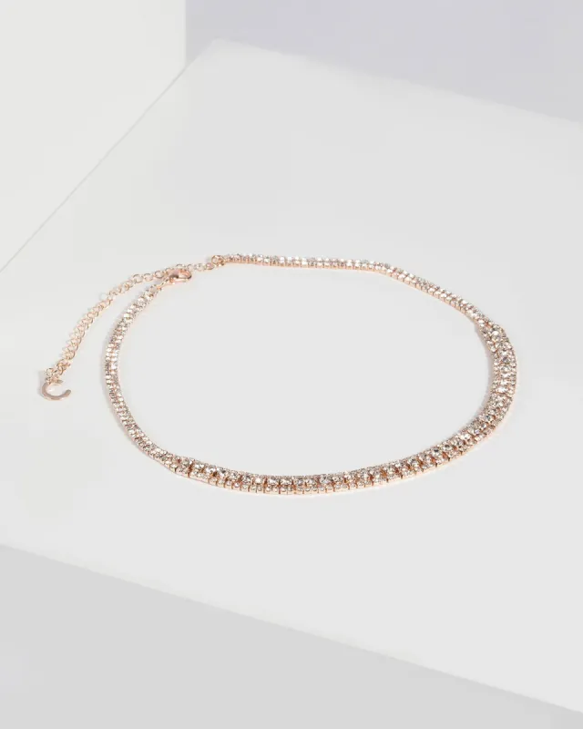 Rose Gold Crystal Cup Chain Necklace sold by Collete Hayman