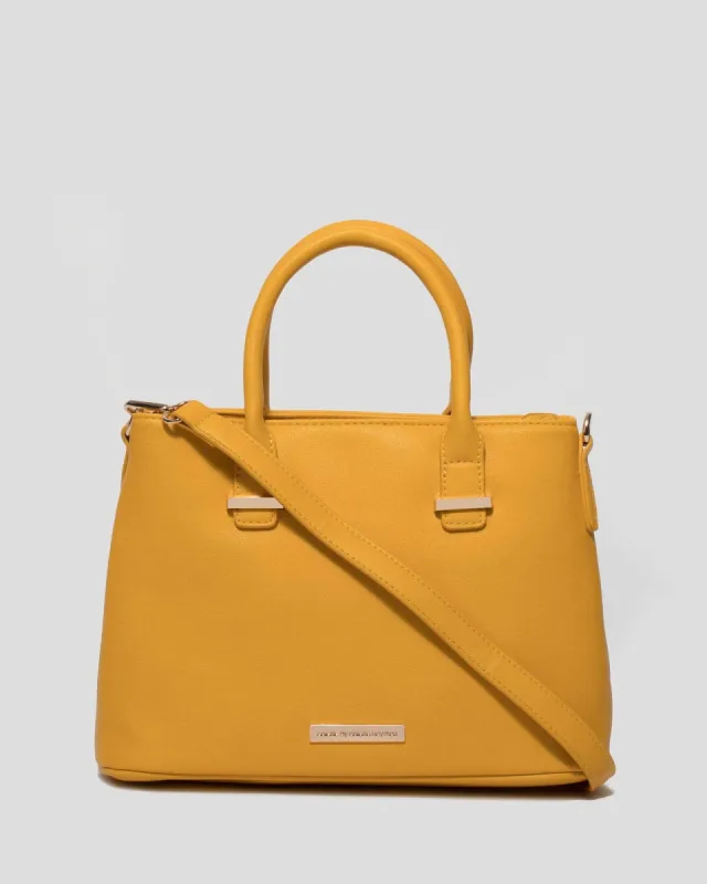 Yellow Laila Small Tote Bag sold by Collete Hayman
