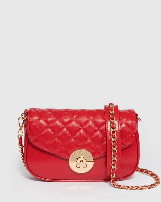 Red Adwowa Chain Handle Crossbody Bag sold by Collete Hayman