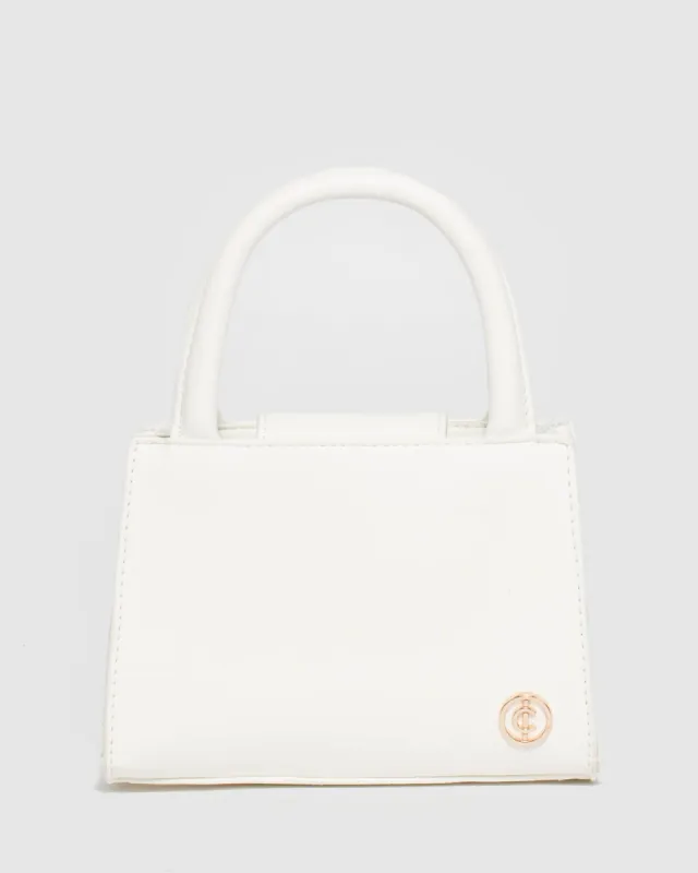 White Philippa Mini Tote Bag sold by Collete Hayman