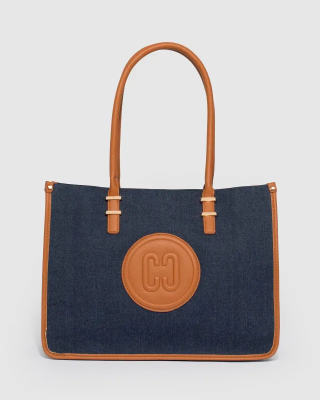 Denim Blue Wyomia Tote sold by Collete Hayman