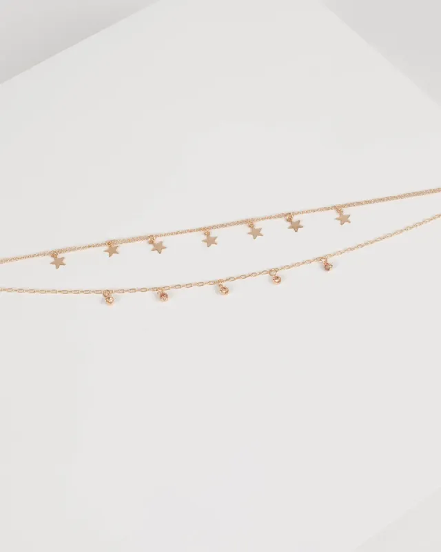 Gold Star Choker Necklace sold by Collete Hayman