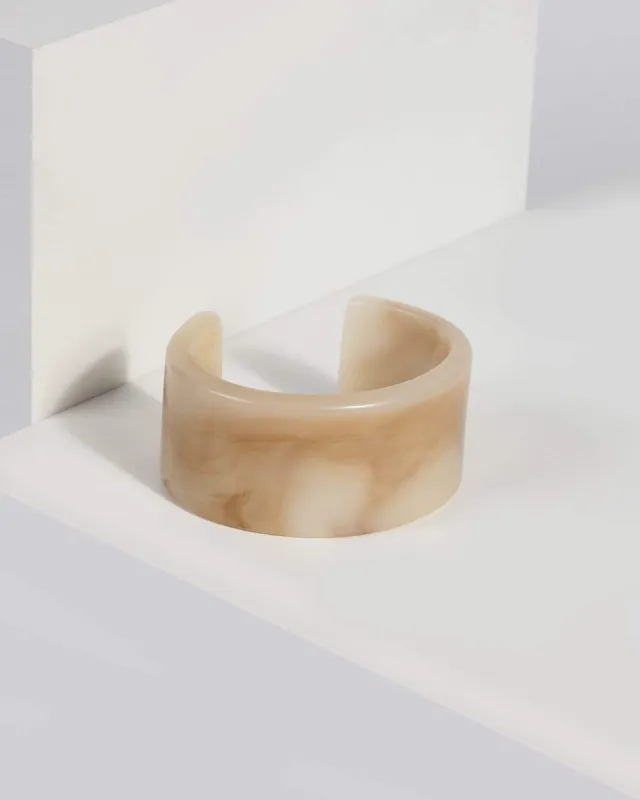 Brown Resin Cuff and Bangle Set sold by Collete Hayman