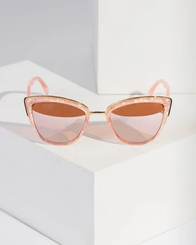 Pink Framed Cat Eye Sunglasses sold by Collete Hayman