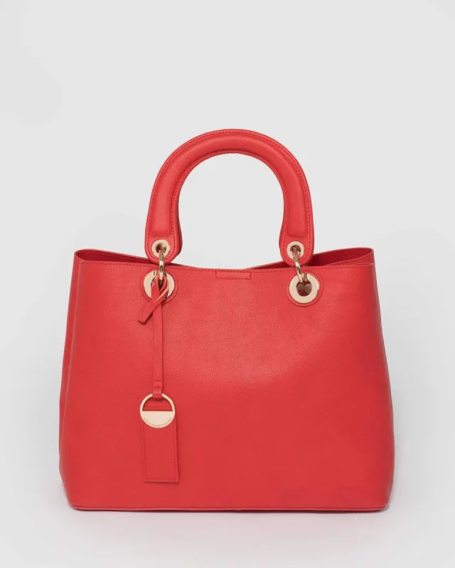 Red Tori Medium Tote Bag sold by Collete Hayman