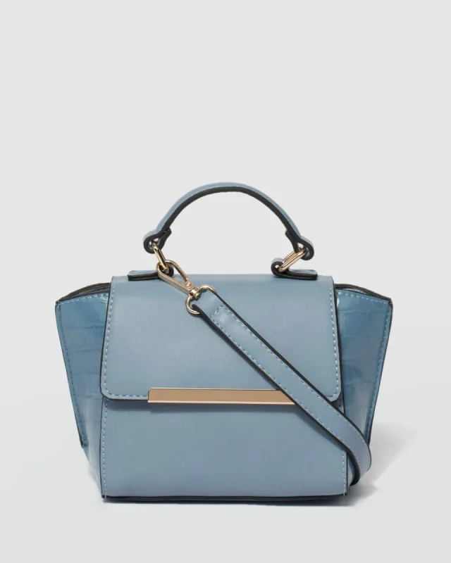 Blue Riley Top Handle Tote Bag sold by Collete Hayman