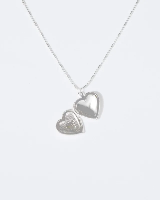Silver Heart Locket Necklace sold by Collete Hayman