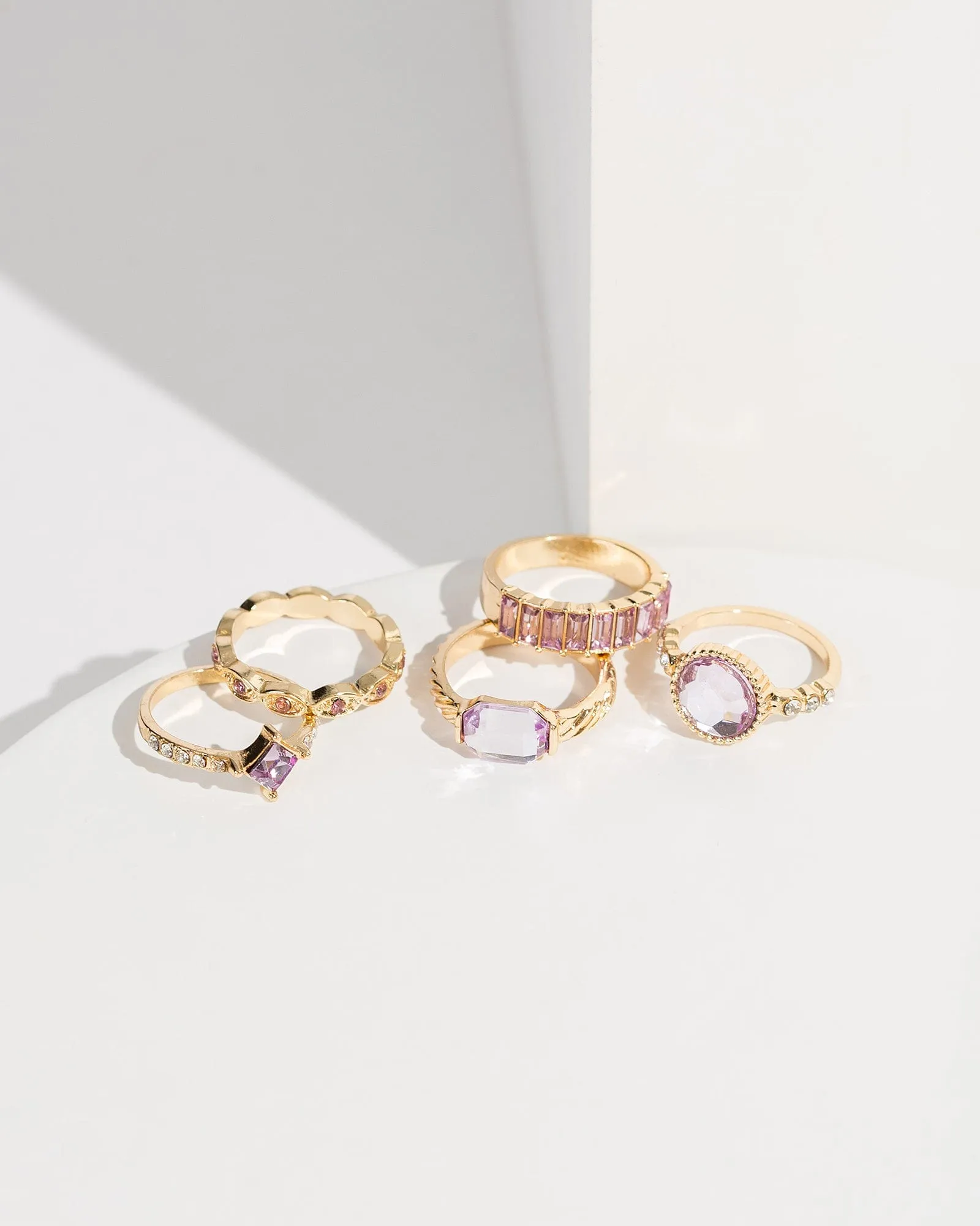 Purple Crystal Band Ring Pack sold by Collete Hayman