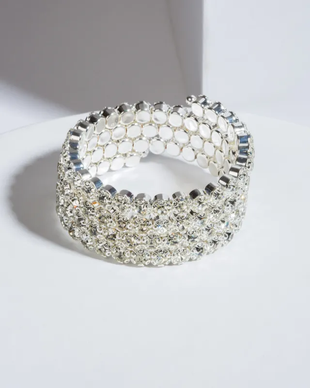 Crystal 4 Row Cuff Bracelet sold by Collete Hayman