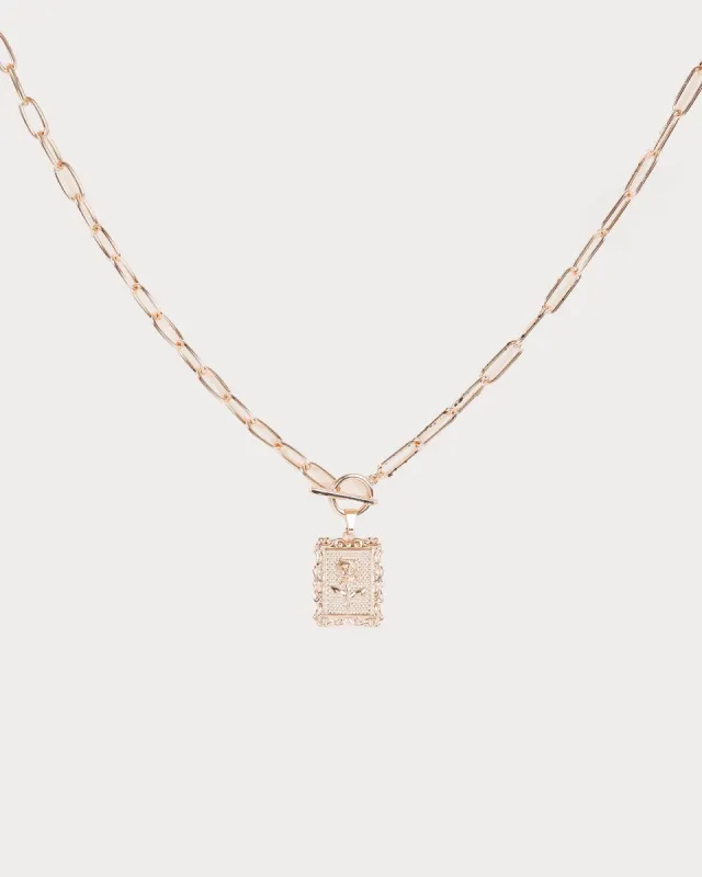 Rose Gold Rectangle Pendant Toggle Necklace sold by Collete Hayman
