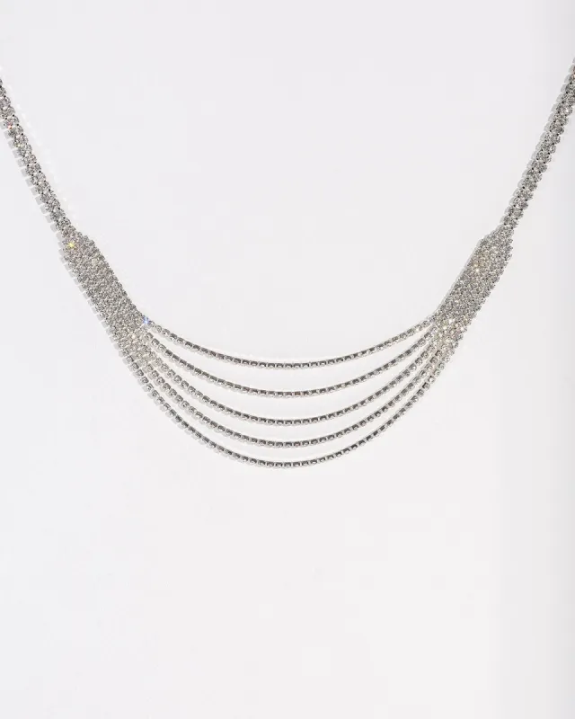 Crystal Cowl Neck Necklace sold by Collete Hayman