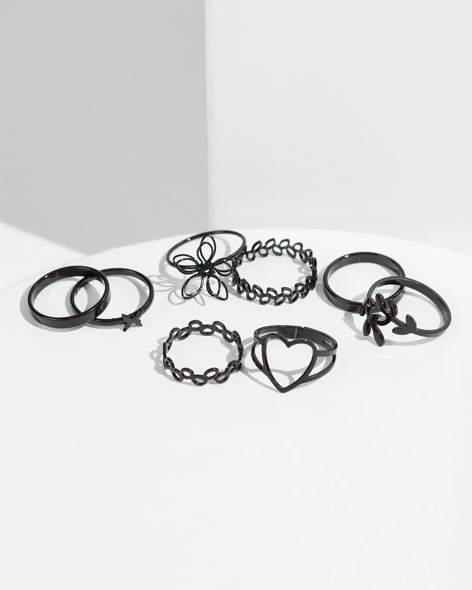 Black Painted Stacking Ring Pack sold by Collete Hayman