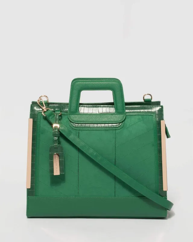 Green Harlow Panel Tote Bag sold by Collete Hayman