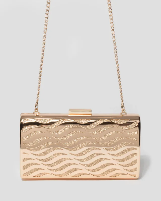 Gold Ariel Hardcase Clutch Bag sold by Collete Hayman