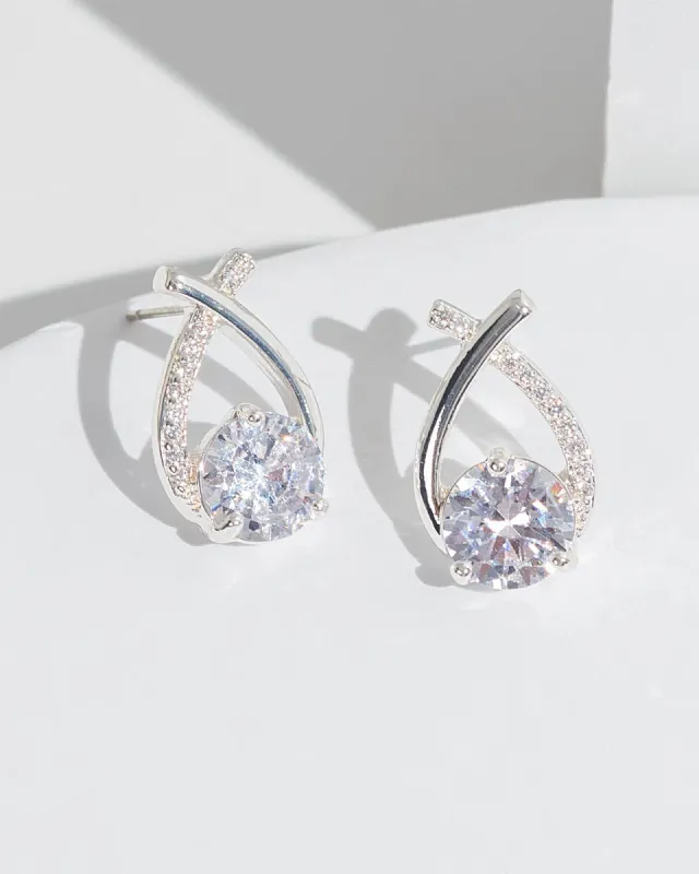Crystal Tear Drop Stud Earrings sold by Collete Hayman