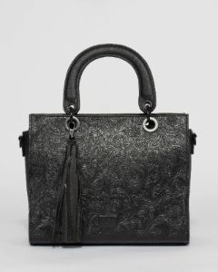 Black Ella Large Emboss Tote Bag sold by Collete Hayman